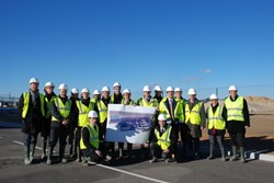 This will be the place! The ITER Cryogenic Section together with the team on the site of the future liquid helium plants. (Click to view larger version...)