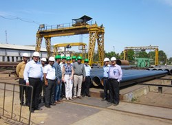 Participants from the ITER Organization, ITER-India and Larsen & Toubro travelled up to 350 km to visit subcontractor manufacturing facilities. (Click to view larger version...)