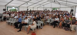 A big tent was needed to house the more than 700 people that form the ITER team in Cadarache. (Click to view larger version...)