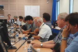 Specialists on integrated modelling are seen here planning ITER's experimental program. (Click to view larger version...)