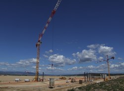 The concrete foundation for the Poloidal Field Coil Winding Facility is being put in place. © AIF (Click to view larger version...)