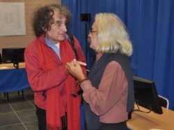 ''The debates we have here are good for the project and can contribute to make it better,'' says Jean Gonella (left) a math and physics professor at the Université de Provence and veteran activist. (Click to view larger version...)