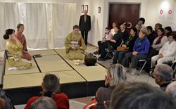 ''The public is flocking to our events. The theatre was filled to capacity for the tea ceremony in November,'' says Eliana Bia, the Head of Sainte-Tulle's public library. (Click to view larger version...)