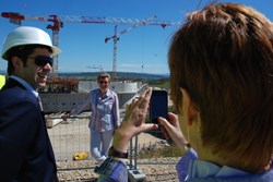 A tour around the ITER construction site was a welcome break during the meeting marathon and a unique photo opportunity for many MEP like Monika Hohlmeier, a Christian Democrat from Germany. (Click to view larger version...)