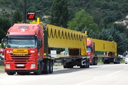 The exceptional convoys took two weeks to travel from their fabrication site at GH in San Sebastian, Spain to the ITER site. Photo: AIF (Click to view larger version...)