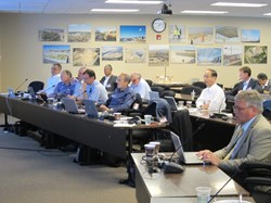 The central solenoid Preliminary Design Review this month in Oak Ridge. (Click to view larger version...)