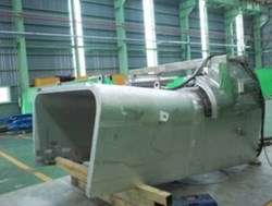 In order to verify design and manufacturing feasibility, KO-DA has fabricated the port stub extension (PSE) of nine lower ports. Currently the upper (photo) and lower parts of the inner shell are under fabrication. (Click to view larger version...)