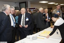 Three ''heavyweights'' of fusion research during the commemoration event for Palumbo: Robert Aymar, Francesco Romanelli and Paul-Henry Rebut (from left).© EFDA (Click to view larger version...)