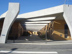 The entrance to the Provence-Alpes-Côte d'Azur International School in Manosque, France. (Click to view larger version...)