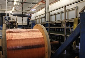 US ITER toroidal field coil conductor production requires four miles worth of niobium-tin superconducting wire. Photo: Luvata Waterbury, Inc. (Click to view larger version...)