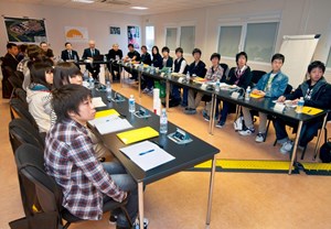 Fourteen students of ''Super Science'' high schools in Fukui Prefecture, in the Chubu region of Japan, visited ITER last Wednesday 14 March. (Click to view larger version...)