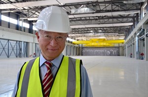 IAEA Director-General Amano in the Poloidal Field Coils Winding Facility ... (Click to view larger version...)
