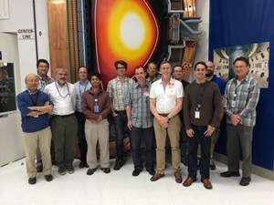 The team of international scientists that worked on the TBM mockup experiments on the DIII-D tokamak in San Diego included Joseph Snipes (5th from right), Stability & Control Section leader from the ITER Organization. (Click to view larger version...)