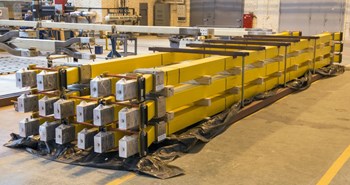 Direct current aluminium busbars are prepared for shipment at the Efremov Institute, in Russia. Over five kilometres—or 500 tonnes of material--will be needed to connect ITER's superconducting magnets to their power supplies. (Click to view larger version...)