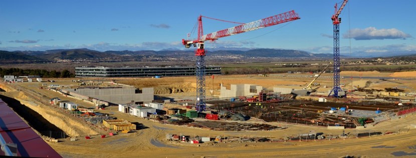 On a cristal-clear mid-December afternoon, the view from the ITER site extends to the snowcapped summit of the Montagne de Lure. (Click to view larger version...)