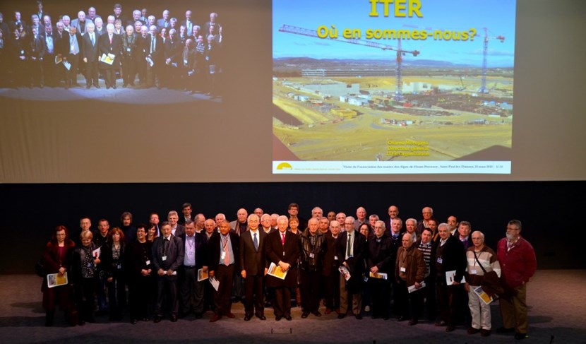 Following presentations in the ITER amphitheatre, the 53 mayors toured the ITER site to see the status of construction. (Click to view larger version...)