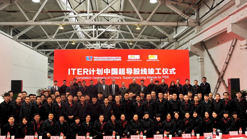 The completion of a 10-year campaign in China to produce superconducting strand for ITER's magnets was celebrated in March, as the last truck left the supplier's facility in Xi'an. (Click to view larger version...)