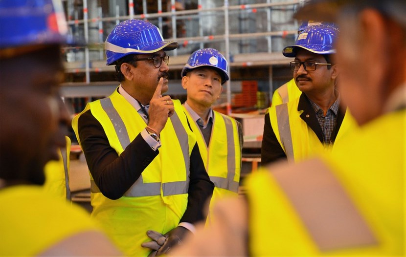 Arunkumar Srivastava, who will take up his duty as Chair of the ITER Council in January, participated in the visit along with ITER Director-General Bernard Bigot. (Click to view larger version...)