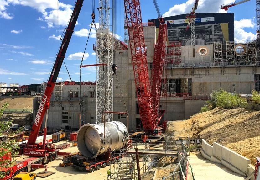 In one of the most spectacular installation activities performed yet in the Tokamak Complex, three drain tanks and four vapour suppression tanks were installed during the week of 14 August. (Click to view larger version...)