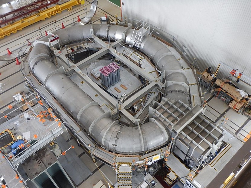 The first Japanese winding pack was cold tested in October in this purpose-built cryogenic chamber at Mitsubishi. In a final step before shipment to ITER, the winding pack will be inserted in its structural case. (Click to view larger version...)