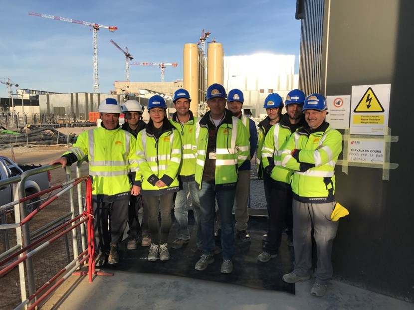 Members of the electrical engineering and science/operations groups at ITER have a reason to smile: the first ITER system has successfully entered operation. (Click to view larger version...)