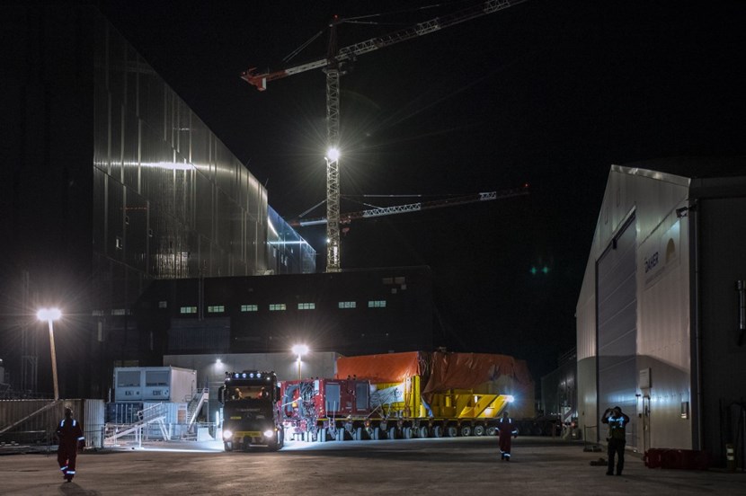It is a little after 2:00 a.m. on the ITER site and for PF #6, it is the end of the 10,000-kilometre journey from its manufacturing site in Hefei, China. (Click to view larger version...)