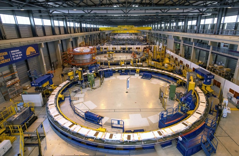Here's how the winding table looked in July, right before it was dismantled. The on-site manufacturing of the four largest ITER poloidal field coils is the result of expertise from 14 different companies or entities. Over the past seven years, more than 300 engineers, technicians and operators have contributed to this unique industrial adventure. (Click to view larger version...)
