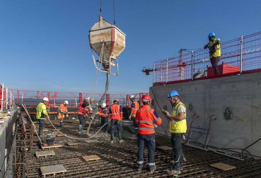 The last ''significant concrete pour,'' on Thursday 12 October, was to create a 60-centimetre-thick slab for the aedicula sitting on top of the building. (Click to view larger version...)