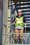 Byung Su Lim, leader of ITER's Poloidal Field Coil Section, posing in front of the completed winding facility.