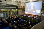Monday's ceremony was held in the experimental hall of the Consorzio-RFX fusion experiment. 