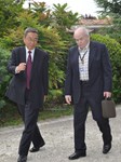 ITER Director-General Kaname Ikeda accompanying Academician Velikhov to the meeting. 