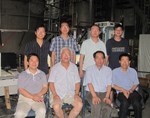 The ASIPP high temperature superconductor current leads team: (back left to right) H. Feng, L. Niu, X. Huang, T. Zhou; (front left to right) Y. Song, Y. Bi, Y. Yang, K. Ding 