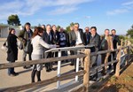 On a recent visit to ITER, members of the Groupe Permanent listen to Joëlle Elbez-Uzan's explanations. Also present were DDG Carlos Alejaldre; Nuclear Building Section Leader Laurent Patisson and Head of Communication Michel Claessens.