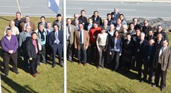 All for one: the participants to Preliminary Design Review take a deep breath outside the ITER Headquarters. (Click to view larger version...)