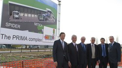 Posing in front of the future PRIMA Neutral Beam Test Facility. (Click to view larger version...)
