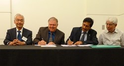 The signature between ITER India and the American Continental Electronics Corporation marked the start for R&D on future radio frequency technology. (Click to view larger version...)