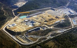 The pre-assembly operations of the ITER cryostat will take place in a temporary workshop located on the northeast corner of the ITER worksite, slightly set back from the Poloidal Field Coils Winding Facility. (Click to view larger version...)
