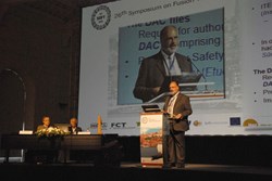 Neill Taylor reporting on the updated safety analysis of ITER. (Click to view larger version...)
