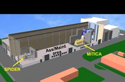 The PRIMA facility with the layout of SPIDER and MITICA. (Click to view larger version...)