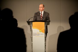 His Serene Highness Prince Albert II of Monaco giving the keynote speech at the first edition of MIIFED. Photo: Sylvano (Click to view larger version...)