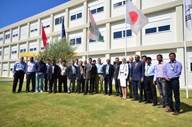 Cooling water experts gathered this week in Cadarache, including Warren Curd (first from left), Sekhar Basu (ninth from right), Prashant Wani (fourth from right), and Indian and ITER technical responsible officers Dinesh Gupta and Steve Ployhar (fifth from left, sixth from right). (Click to view larger version...)