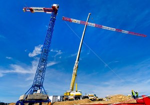As action will soon move toward the adjoining Assembly Building area, two of the four cranes that operated over the Pit were dismantled this week. (Click to view larger version...)