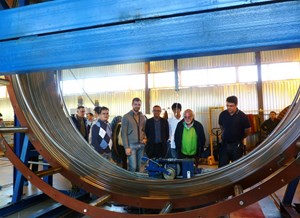 From left to right: Dmitry Kravtsov (toroidal field quality resposible officer for Russia), Vladimir Tronza (toroidalf field responsible officer for Russia), Arnaud Devred (ITER's Superconductor Systems & Auxiliaries Section Leader), Hideki Kajitani (JAEA contact for toroidal field coils), Alessandro Bonito Oliva (toroidal field responsible officer for Europe), and Arnaud Foussat (ITER Toroidal Field Coil Section Leader). (Click to view larger version...)