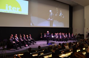 ''It is a huge task that we have embarked upon collectively and a heavy responsibility that we have been entrusted with,'' said ITER Director-General Osamu Motojima in his welcoming address. (Click to view larger version...)