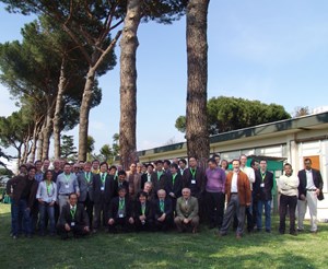 The participants to the Technical Coordination Meeting in Frascati, Italy, in April 2010. (Click to view larger version...)