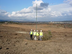 ''Once upon a time,'' it will read in the history books, there was a flagpole marking the centre of the ITER Tokamak Pit. (Click to view larger version...)