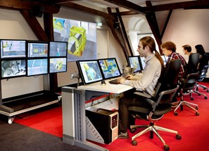 A state-of-the-art virtual reality training centre has been established in an 18th century attic. Photo: FOM (Click to view larger version...)