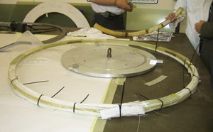 Model ring after rupture test with a breaking stress over 1500 MPa. (Click to view larger version...)