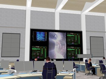 Operators in the ITER Control Room will see in real time—in both the visible and infrared spectrum—what is happening inside the Tokamak. (Click to view larger version...)
