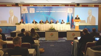 The 25th IAEA Fusion Energy Conference was held in St Petersburg from 13-18 October 2014. ''The development of fusion energy has the potential to change the fate of mankind,'' said the ITER Director-General, Osamu Motojima, during the opening ceremony. (Click to view larger version...)